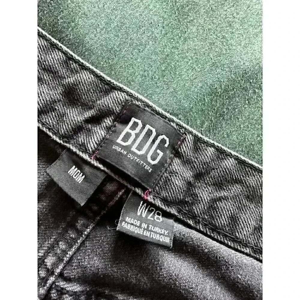 BDG black Jeans size 28 urban outfitters high waisted mom style wide leg - Picture 6 of 12